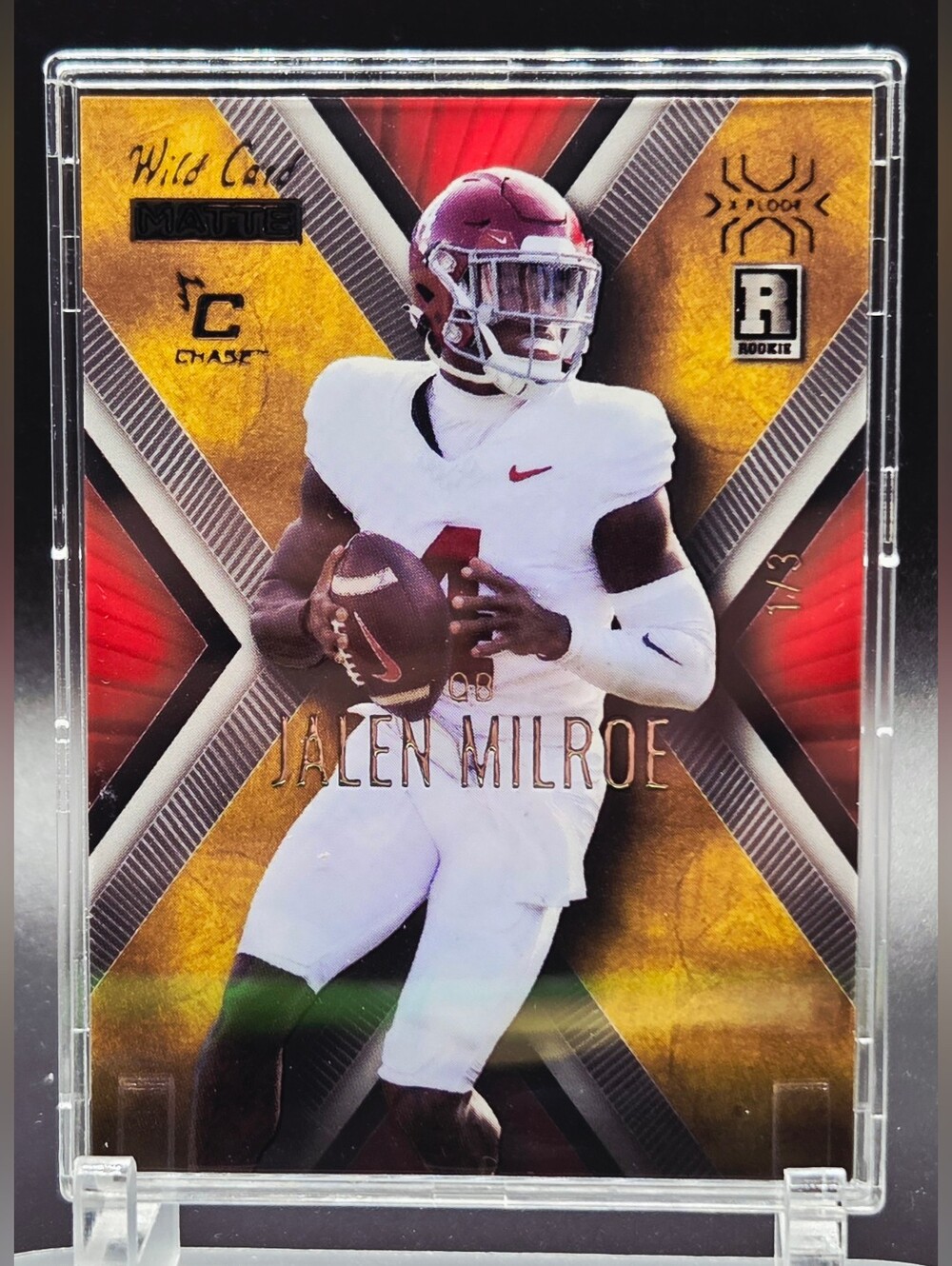 2025 Wild Card Matte Jalen Milroe Rookie Chase Xplode Limited 1/3 Football Card